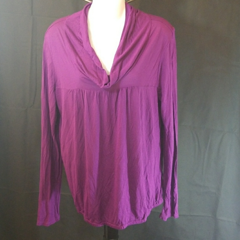 New York & Company slouch neck long sleeve blouse